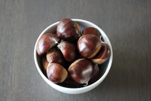 bowl of fresh chestnuts