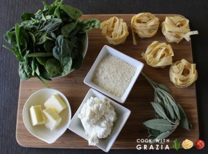 spinach and egg pasta