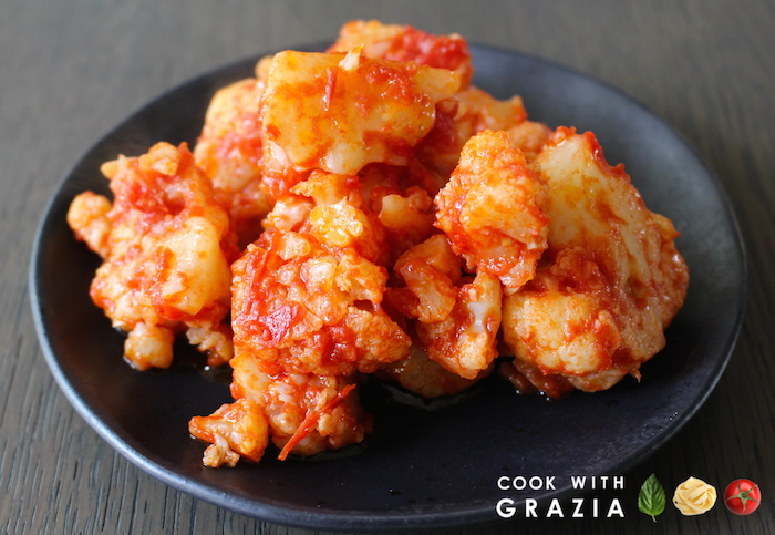 cauliflower in red sauce