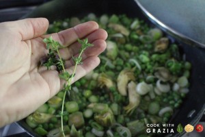 spring vegetables thyme