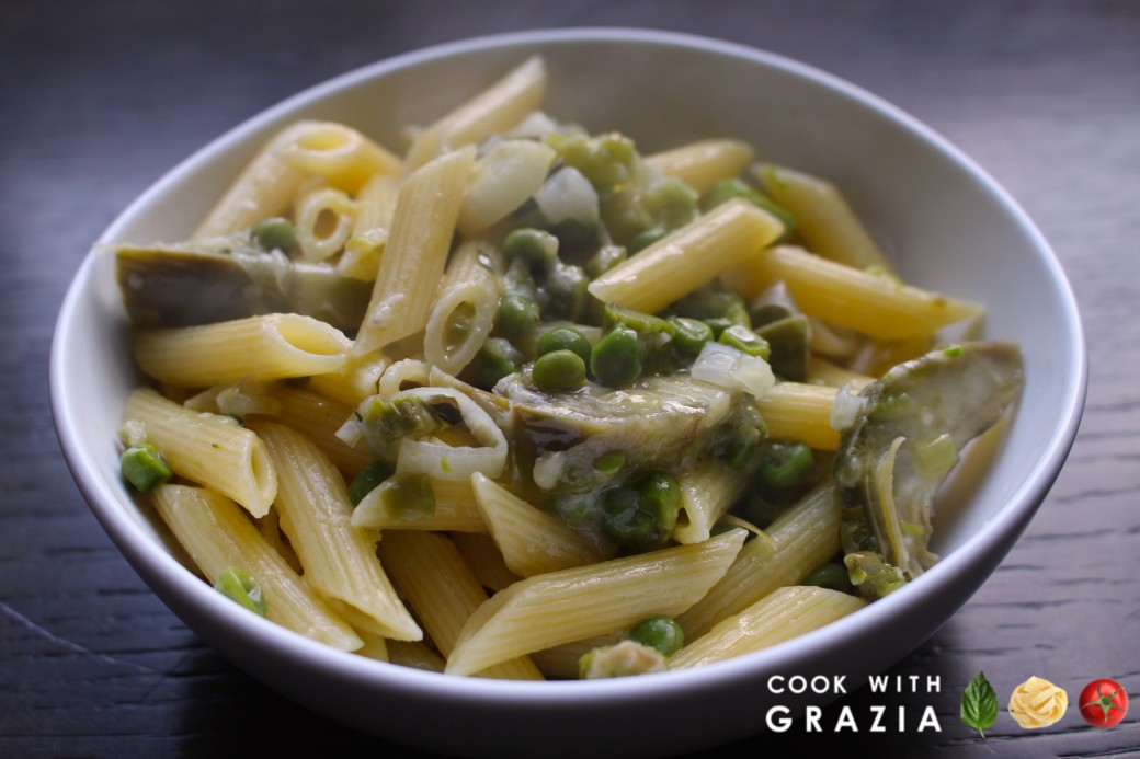 spring vegetables pasta