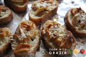 mushroom crostini oven