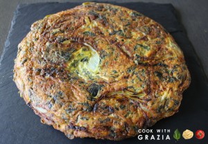 ready Stinging nettles frittata