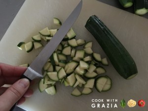 chop zucchini