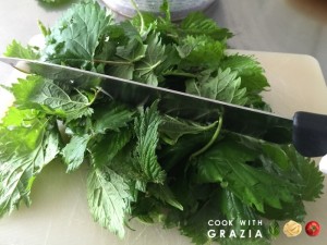 chop nettles