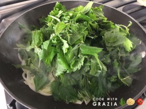 nettles with onions