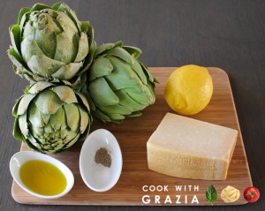 ingredienti per insalata di carciofi