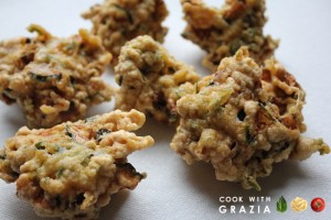 zucchini fritters asciugare